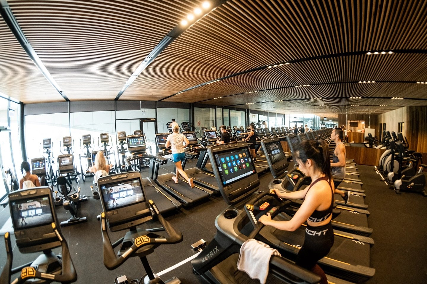 Gym floor in the fitness centre at Gunyama Park Aquatic and Recreation Centre