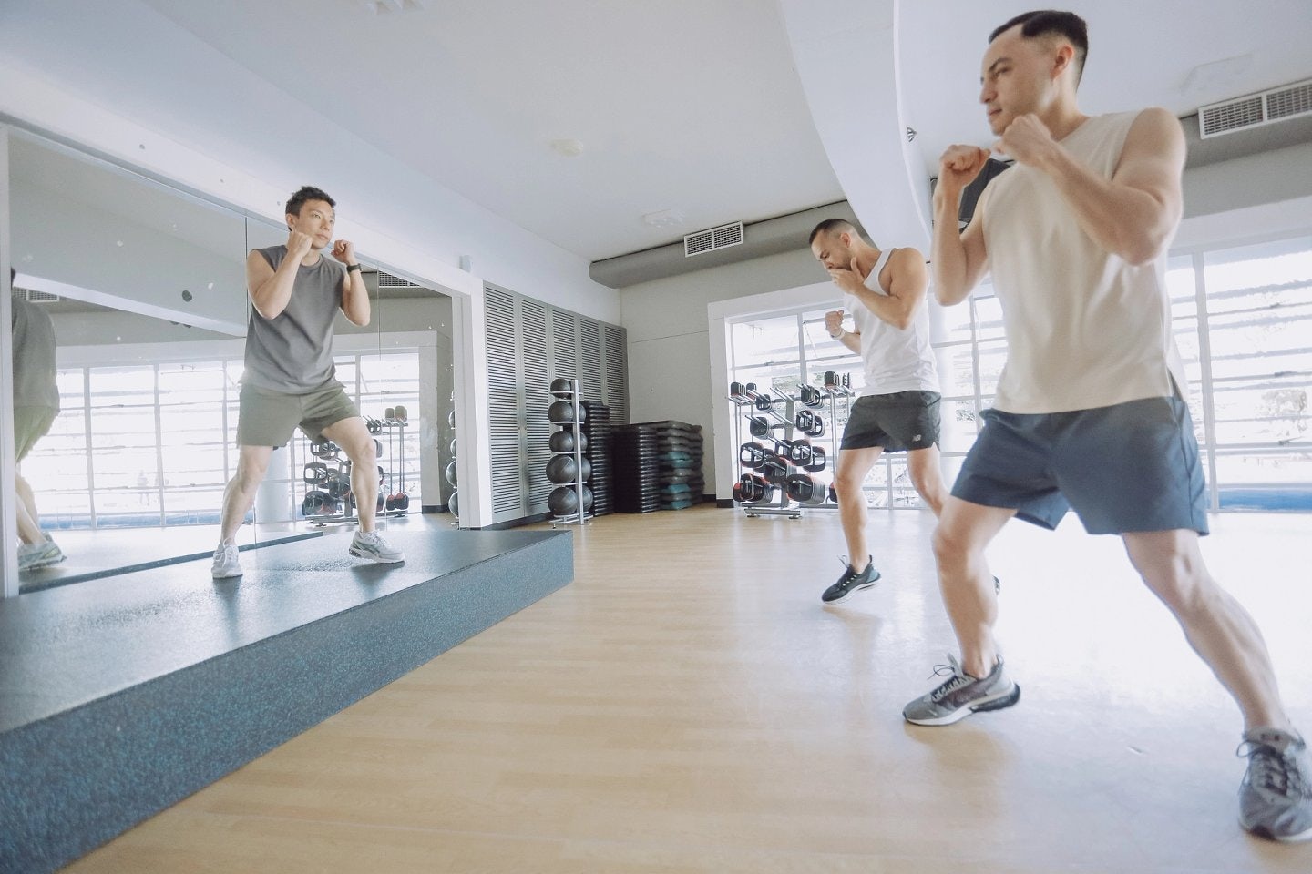 Fitness studio in the fitness centre at Victoria Park Pool