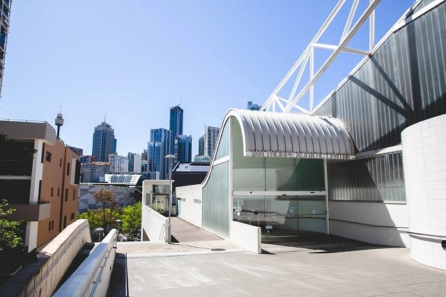 The Harris Road entrance to Ian Thorpe Aquatic Centre